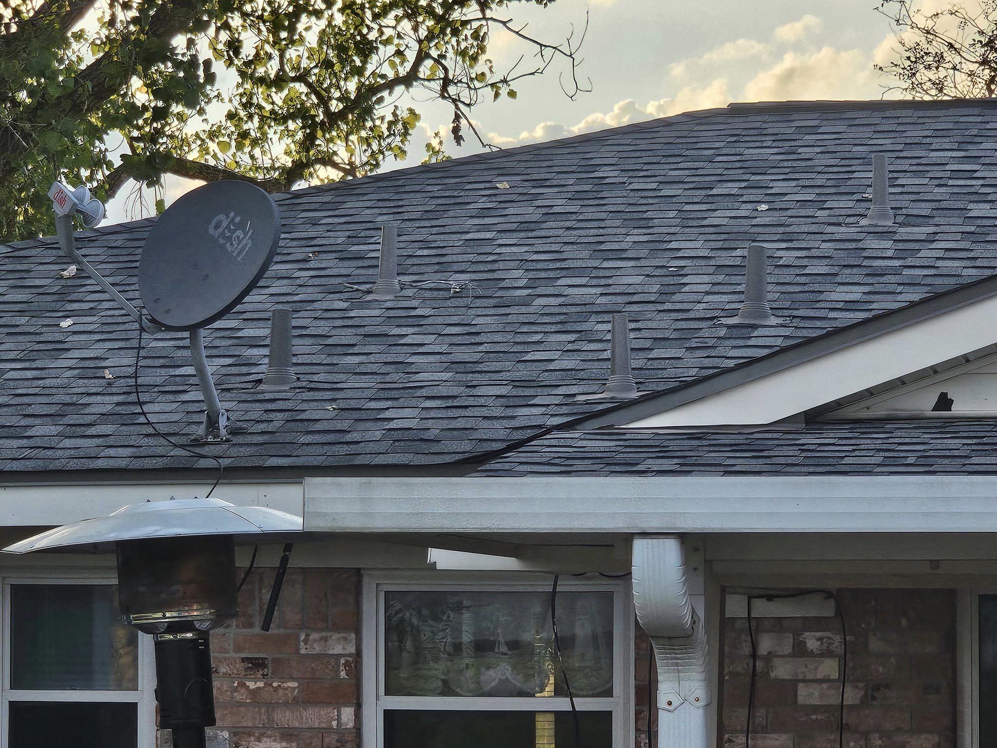 Damaged roof
